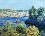 Claude Monet Famous Paintings - The Seine at Vetheuil 4
